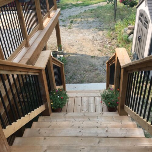 Reversible tub to shower conversion with low step entry for mobility friendly bathroom accessibility.