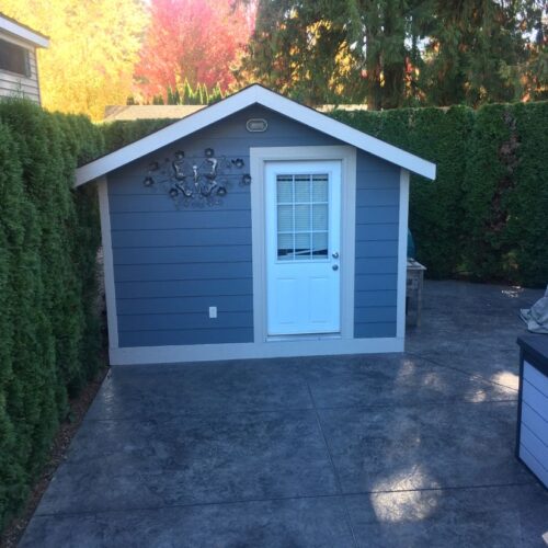 Reversible tub to shower conversion with low step entry for mobility friendly bathroom accessibility.