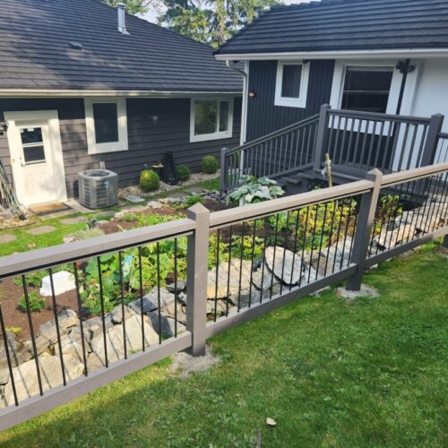Reversible tub to shower conversion with low step entry for mobility friendly bathroom accessibility.