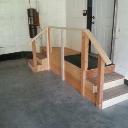 Reversible tub to shower conversion with low step entry for mobility friendly bathroom accessibility.