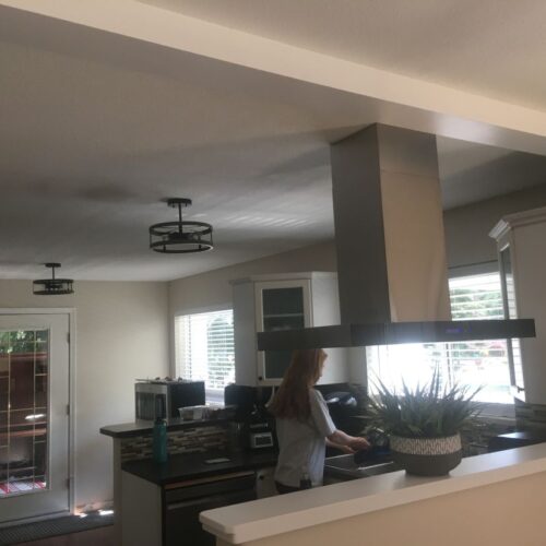 Reversible tub to shower conversion with low step entry for mobility friendly bathroom accessibility.