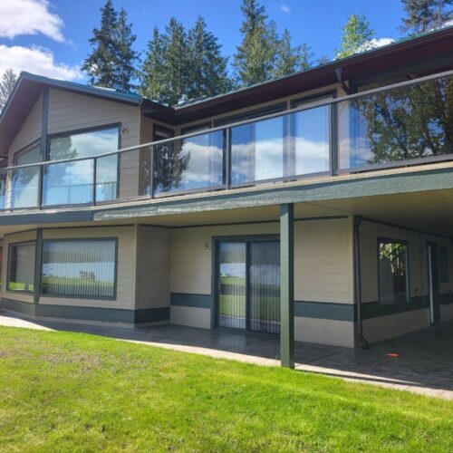 Reversible tub to shower conversion with low step entry for mobility friendly bathroom accessibility.